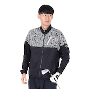 ルコックスポルティフ(lecoqsportif)ゴルフウェア 吸汗速乾 STF ロゴ柄 フルジップジャケット LG4FSW50M BK00