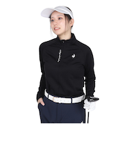 ルコックスポルティフ（lecoqsportif）ゴルフウェア 保温 ストレッチフォーサー 長袖裏グリッドモックネックシャツ LG4FLS52L BK00