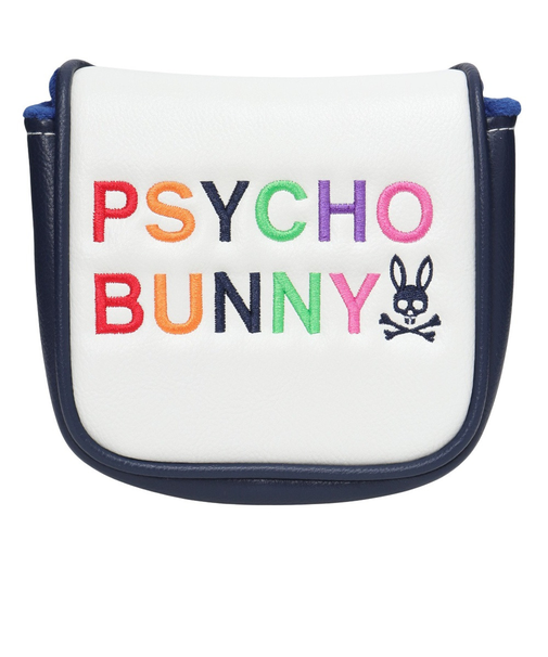 サイコバニー（Psycho Bunny）ゴルフ パターカバー マレット PU PBMG4FH6-WHT