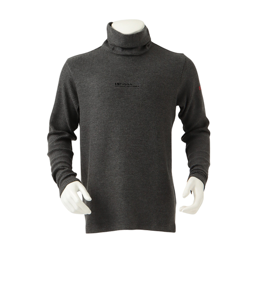 フィドラ(FIDRA)ゴルフウェア 長袖 ブロックフリースハイネックシャツ FV5STG08 BLK(Men’s) フィドラ（FIDRA）ゴルフウェア 長袖 ブロックフリースハイネック
