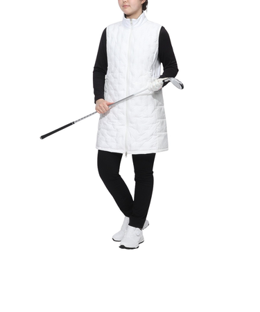 トミーアーマー（Tommy Armour）ゴルフウェア アウター 撥水 保温 ムーブ アップ ロングベスト TADK24F050017 WHT