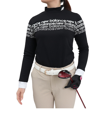 ニューバランス(new balance)ゴルフウェア 吸水速乾 発熱 長袖 モックネック プルオーバーシャツ 012-4267504-010