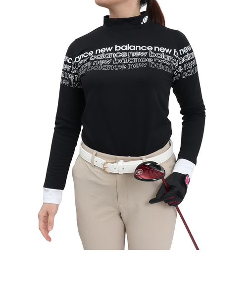 ニューバランス(new balance)ゴルフウェア 吸水速乾 発熱 長袖 モックネック プルオーバーシャツ 012-4267504-010