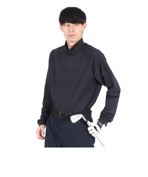プーマ（PUMA）ゴルフウェア 裏起毛 バックプリント 長袖 タートルネック 631655-01