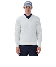 ゴルフウェア ウェーブフォームパターンVネックセーター RG4FST02M WH00