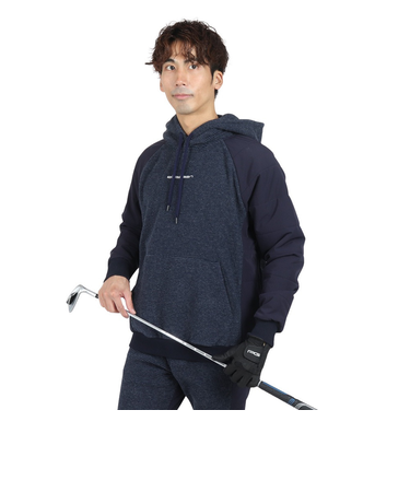 ROSASEN（ROSASEN）ゴルフウェア 蓄熱保温 変形カノコ裏起毛×タフタ 長袖 パーカー 044-52112-098-24AW