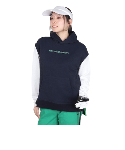 ROSASEN(ROSASEN)ゴルフウェア エアーストレッチ ワッフル裏起毛 半袖パーカー 045-42972-098-24… ROSASEN（ROSASEN）ゴルフウェア エアーストレッチ ワッフル裏起毛