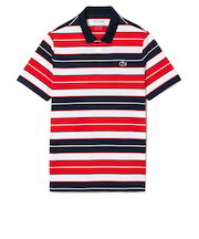 ラコステ（LACOSTE）ゴルフウェア ウルトラドライストレッチボーダーポロ DH7497-99-IQD