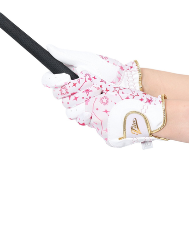 フィラ（FILA）ゴルフ 両手用 UVカットグローブ FWG106 WHT PNK