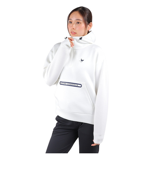 クランク（CLUNK）ゴルフウェア 長袖 パーカー 秋冬モデル ダンボールニット フーディー CL5QUY08 WHT