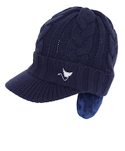 クランク(CLUNK)ゴルフ 防寒 イヤーフラップ ニットキャップ CL5QWC30 NVY