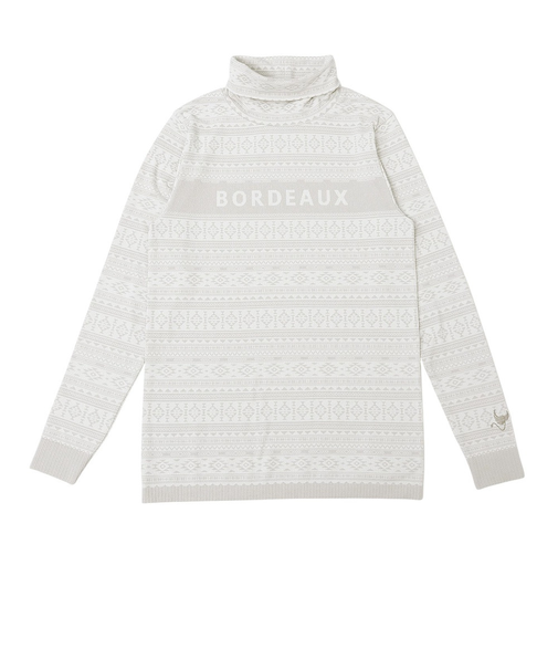 クランク(CLUNK)ゴルフウェア 発熱 長袖 成型ジャガードハイネックシャツ ヒートクロス CL5QUG20 GRY