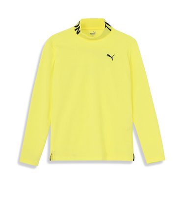 プーマ（PUMA）ゴルフウェア ストレッチスムース スローガンロゴ 長袖モックネックシャツ 62491802