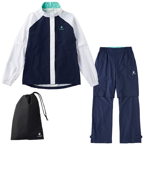 ルコックスポルティフ（lecoqsportif）ゴルフウェア アウター 耐水 軽量 2WAY セットアップレインウェア QGWTJH00W NV00