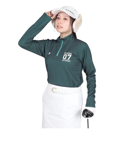 クランク（CLUNK）ゴルフウェア ハーフジップ 長袖シャツ CL5QUG03 NVY