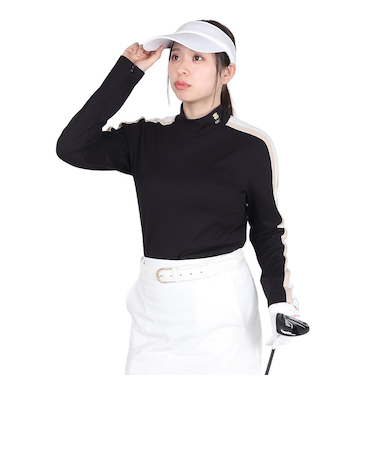 ゴルフウェア 長袖 ハイネックシャツ BA5QUG08 BLK