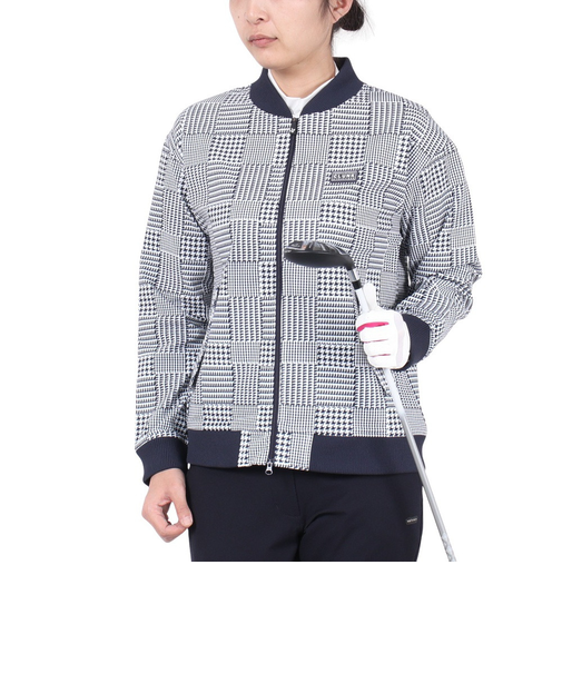 クランク（CLUNK）ゴルフウェア アウター チェック柄ブルゾン CL5QUY09 NVY