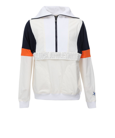 クランク（CLUNK）ゴルフウェア アウター ハーフジップ ウィンドウ プルオーバー ジャケット CL5QTY51 WHT