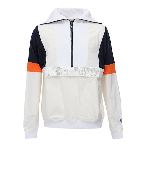 クランク（CLUNK）ゴルフウェア アウター ハーフジップ ウィンドウ プルオーバー ジャケット CL5QTY51 WHT