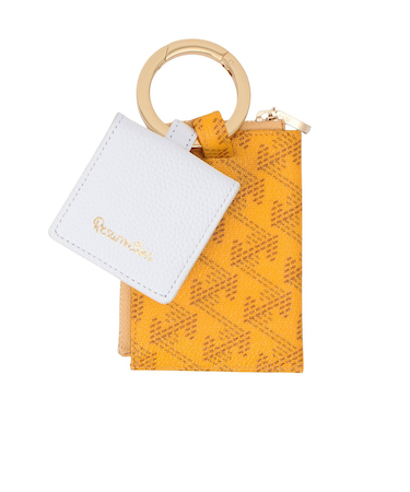 ゴルフ ポーチ カナリー No.2 マスタード×ホワイト