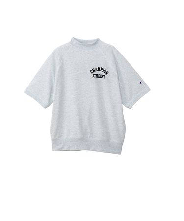 チャンピオン（CHAMPION）ゴルフウェア 速乾 抗菌防臭 半袖モックネック スウェット C3-BG003 070