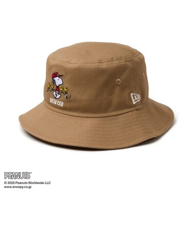 ニューエラ（NEW ERA）ゴルフ バケットハット 01 PEANUTS ピーナッツ カーキ 14344506
