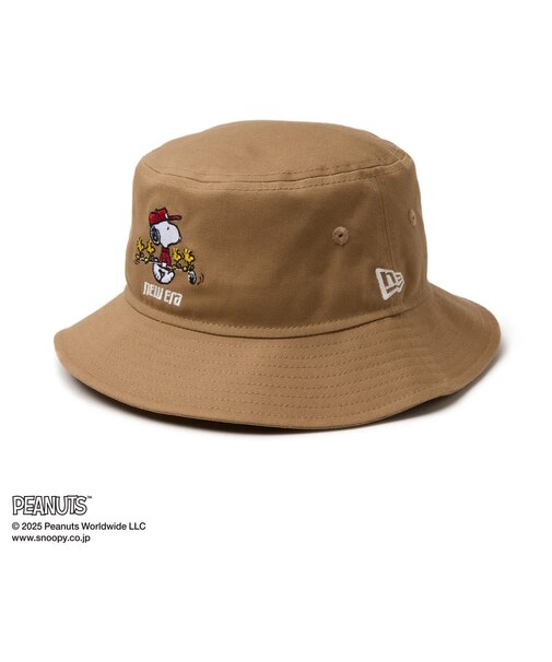 ニューエラ（NEW ERA）ゴルフ バケットハット 01 PEANUTS ピーナッツ カーキ 14344506