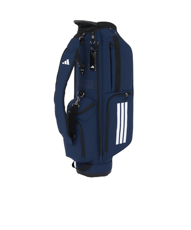 アディダス（adidas）ゴルフ スリーストライプス コーデュラ 軽量 カート式 キャディバッグ 4分割 KVH34-JH3719NVY