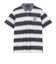 ROSASEN（ROSASEN）ゴルフウェア 鬼鹿の子 ボーダー 半袖ポロシャツ 044-23243-25SS-098