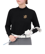 ゴルフウェア ハイネックプルオーバー BD34IN13-W BLK