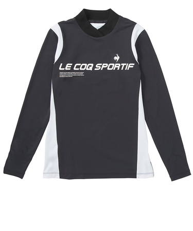 ルコックスポルティフ（lecoqsportif）ゴルフウェア ロゴハイネック長袖シャツ QGWUJB11 BK00