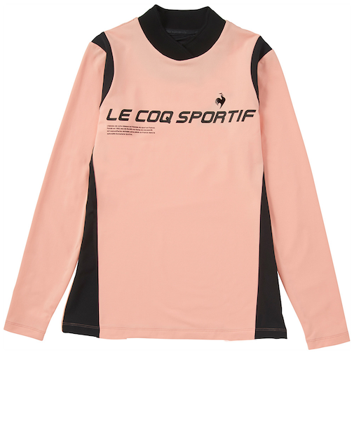 ルコックスポルティフ（lecoqsportif）ゴルフウェア ロゴハイネック長袖シャツ QGWUJB11 PK00