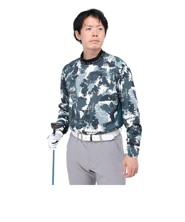 ルコックスポルティフ（lecoqsportif）ゴルフウェア 吸汗速乾 ストレッチフォーサー 2WAY 長袖シャツ LG4FLS50M GR00