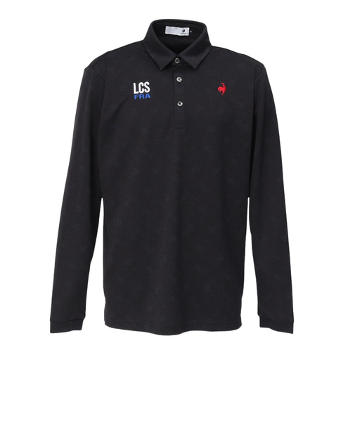 ルコックスポルティフ（lecoqsportif）ゴルフウェア 吸汗速乾 ストレッチフォーサー ジャガード 長袖シャツ LG4FLS03M BK00