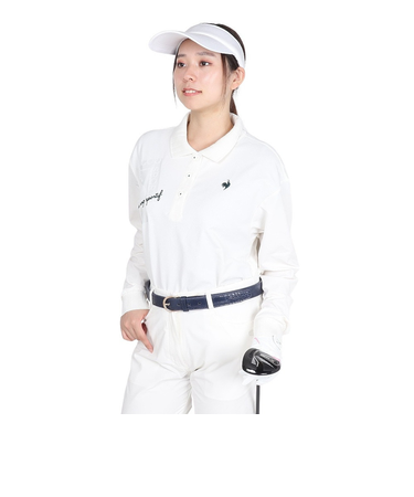 ルコックスポルティフ（lecoqsportif）ゴルフウェア 吸汗速乾 ストレッチフォーサー 長袖オーバーシャツ LG4FLS01L WH00