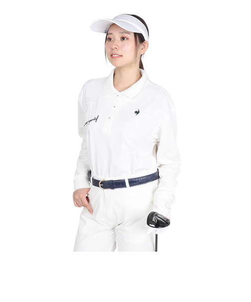 ルコックスポルティフ（lecoqsportif）ゴルフウェア 吸汗速乾 ストレッチフォーサー 長袖オーバーシャツ LG4FLS01L WH00