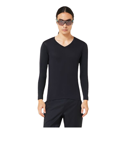 オークリー（OAKLEY）ゴルフウェア インナー 長袖 吸水速乾 接触冷感 ベースレイヤーVネックシャツ FOA407738-02E