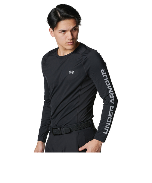 アンダーアーマー（UNDER ARMOUR）ゴルフウェア 速乾 ヒートギア フィッティド ノベルティ 長袖 クルーネックシャツ 6001245 001