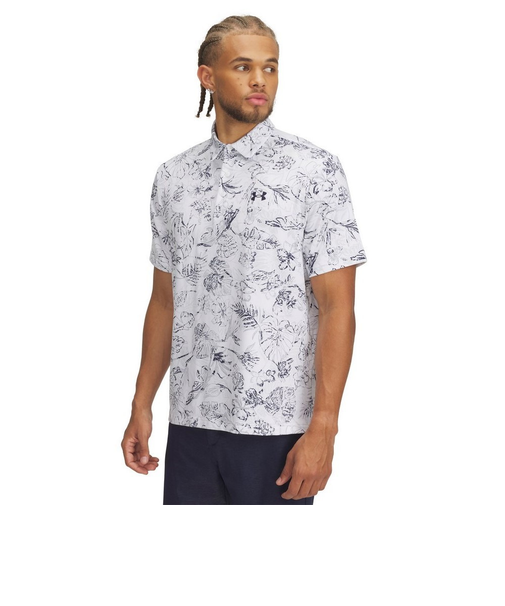 アンダーアーマー（UNDER ARMOUR）ゴルフウェア 吸汗速乾 プレーオフ3.0 プリント 半袖ポロシャツ 1378677 118
