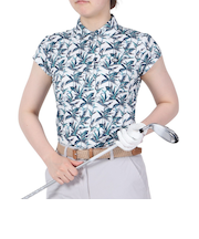 フィドラ（FIDRA）ゴルフウェア 接触冷感 シックボタニカル半袖ポロシャツ FD5PUG14 WHT