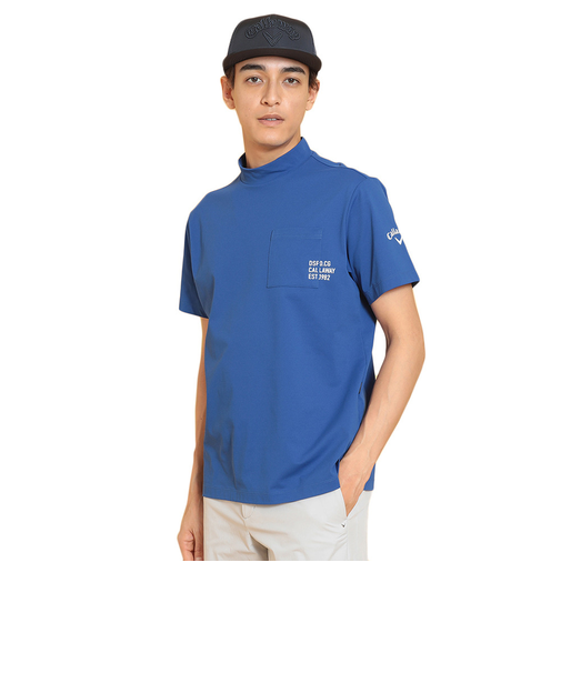 キャロウェイ（CALLAWAY）ゴルフウェア 接触冷感 半袖 -3℃裏クール天竺モックネックシャツ C25134108-1110