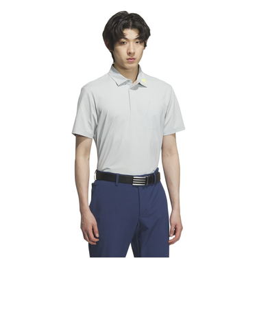 アディダス（adidas）ゴルフウェア 吸汗速乾 アディゼロ ツイストニット ベンチレーション 半袖シャツ KUK74-JG1318SLV