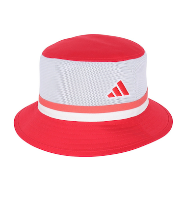 アディダス（adidas）ゴルフ 吸汗速乾 メッシュ スプリング バケットハット KVM10-JD9896RED