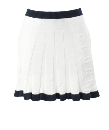 クランク(CLUNK)ゴルフウェア 吸汗速乾 ニットプリーツスカート インナーパンツ付き CL5PUP11 WHT