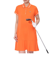 フィドラ(FIDRA)ゴルフウェア 吸汗速乾 消臭 ストレッチカノコ 半袖ポロ ワンピース FD5TUQ08 ORG