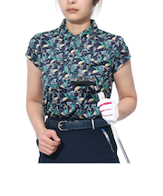 フィドラ(FIDRA)ゴルフウェア 接触冷感 シックボタニカル 半袖ポロシャツ FD5PUG14 NVY