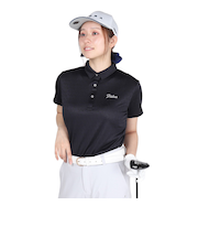 フィドラ(FIDRA)ゴルフウェア 冷感 消臭 半袖 ジャガードポロシャツ FD5TUG03 NVY