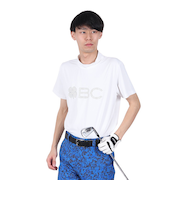 ゴルフウェア 吸水速乾 半袖 ビッグロゴ ハイネックTシャツ BA5RTG03 WHT