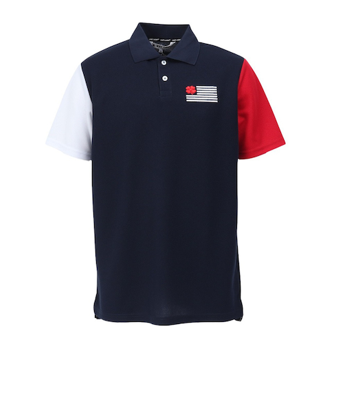 ゴルフウェア 吸水速乾 クレイジー カノコ 半袖 ポロシャツ BA5RTG15 NVY