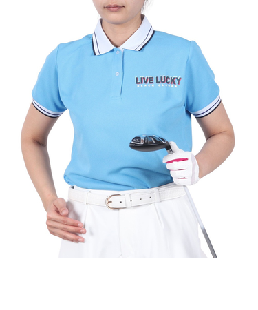 ゴルフウェア 吸水速乾 3Dプリント 半袖 ポロシャツ BA5RUG25 SAX